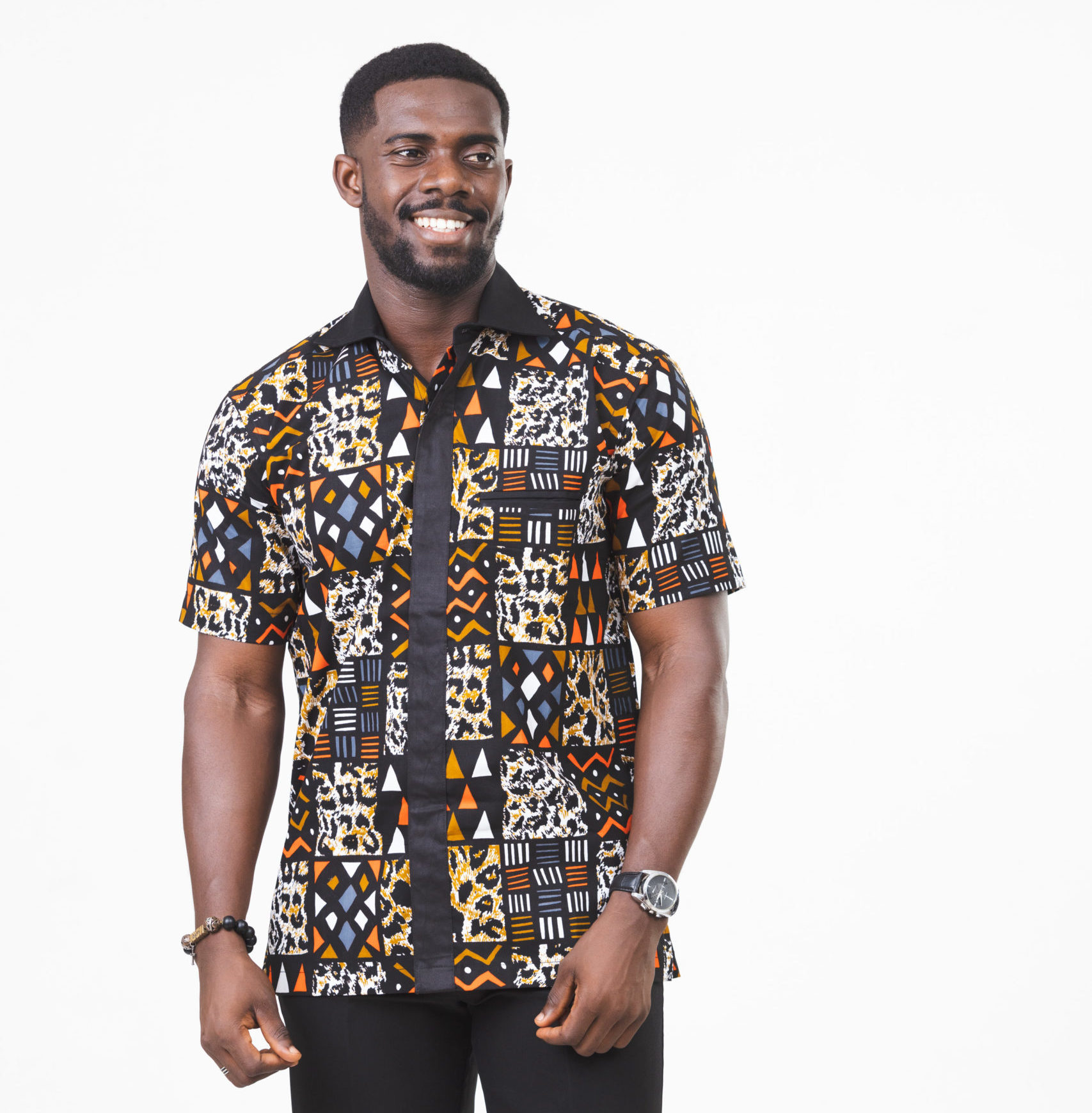 Mens printed short sleeve shirt sale